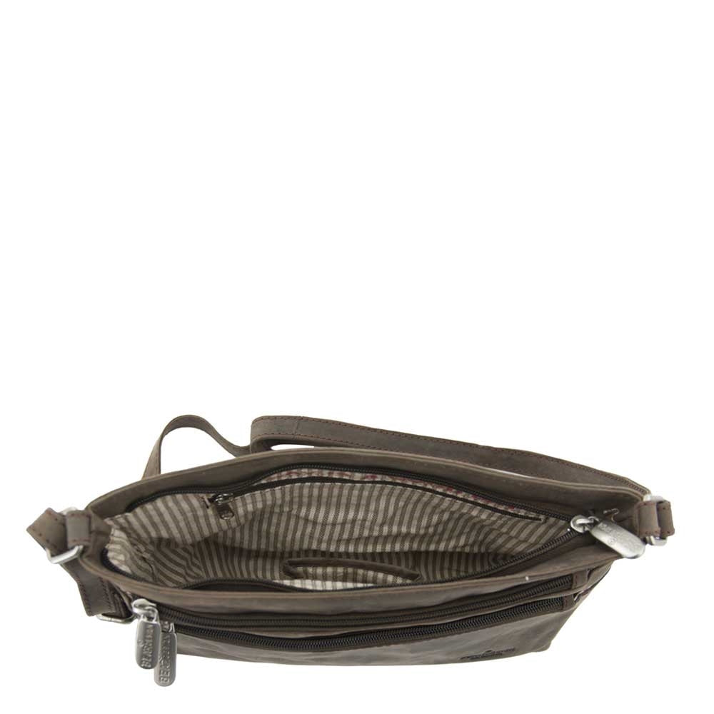 Bear Design Dark Nature Schoudertas Multi Rits brown