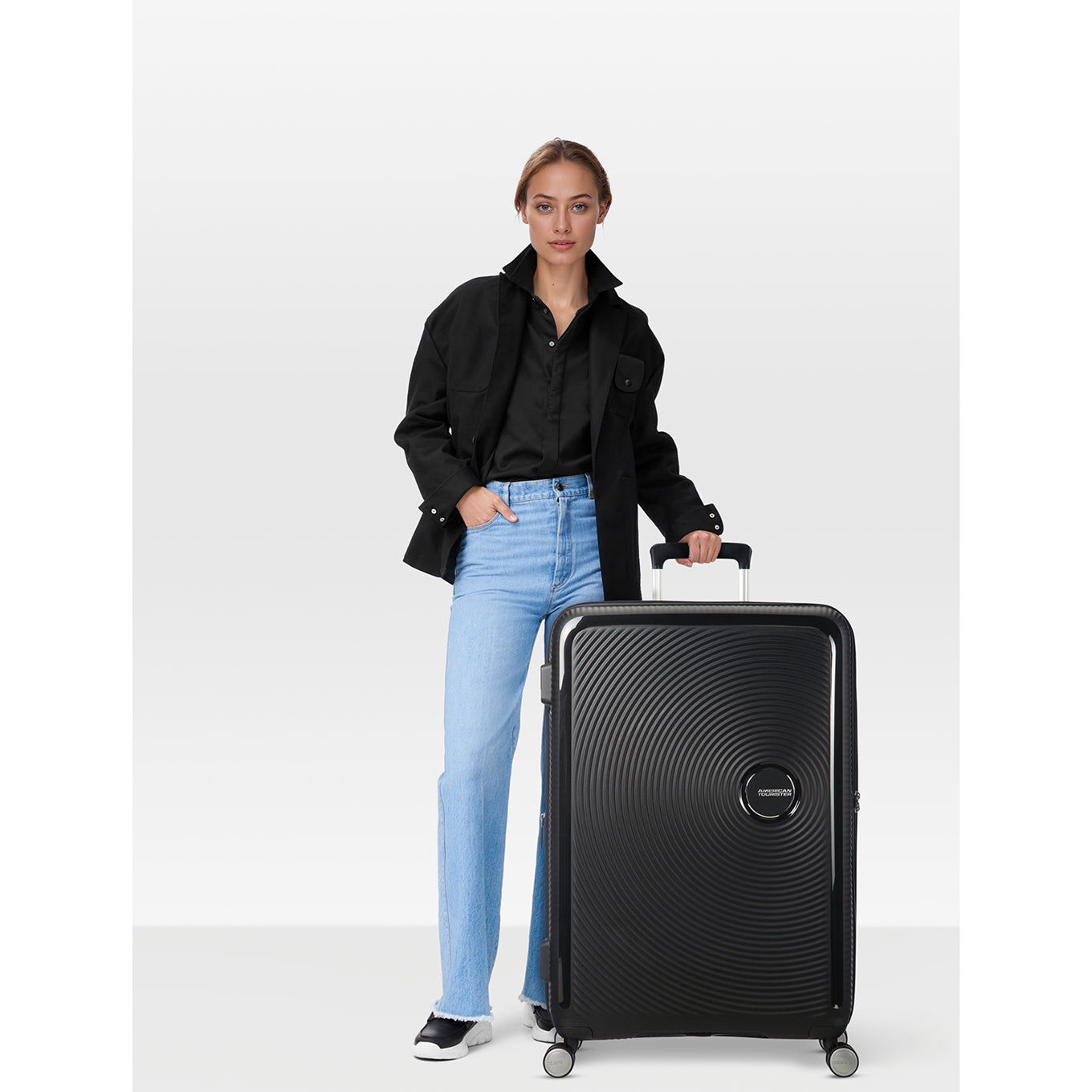 American Tourister Soundbox Spinner 77 Expandable bass black