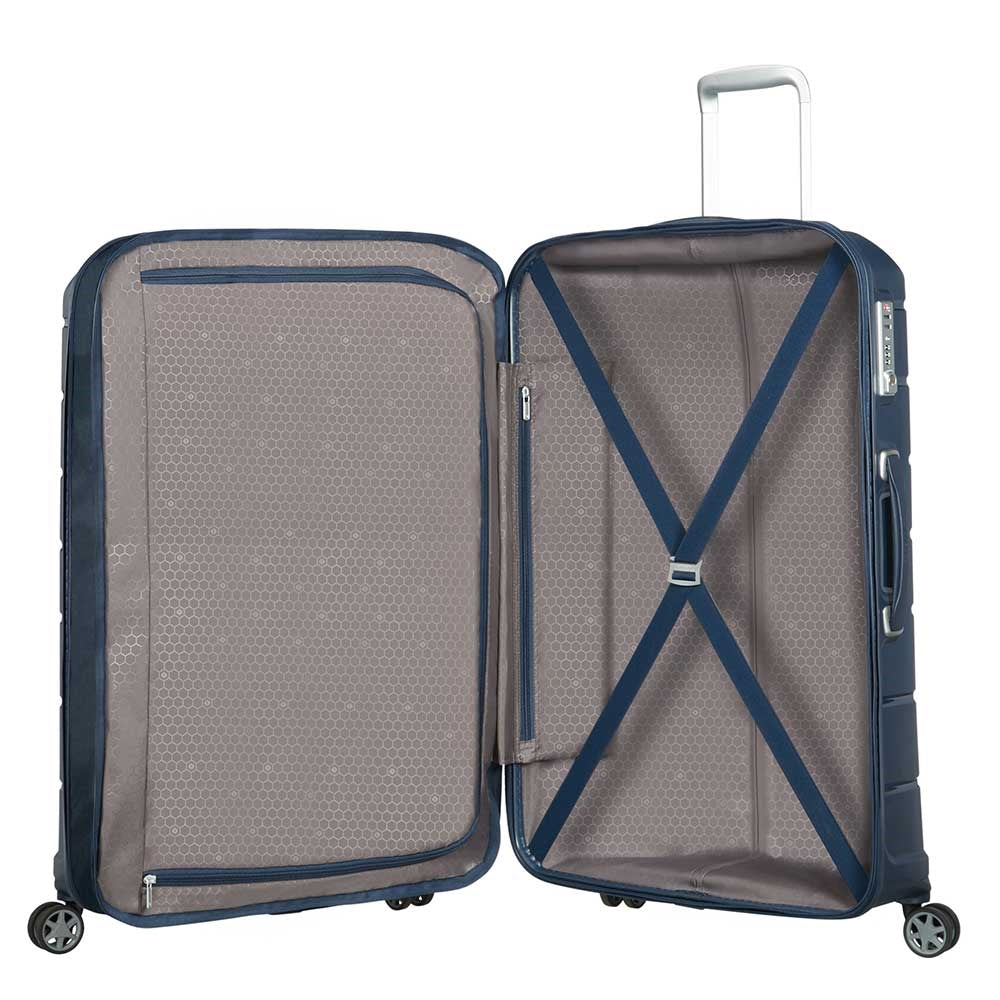 Samsonite Flux Spinner 68 erweiterbares marineblaues Hartschalenetui