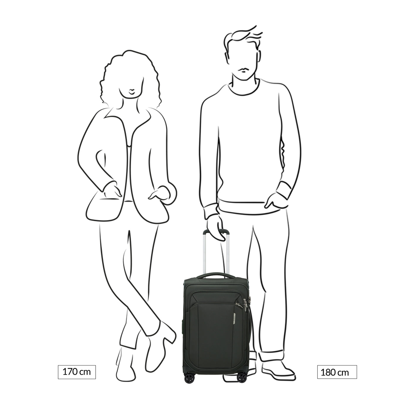 Samsonite Respark Spinner 55/35 Expandable midnight blue