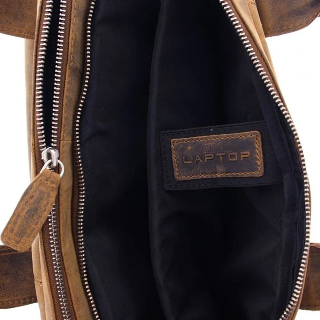 Plevier Retro Galileo Laptop Bag 3 compartments 15.6" brown