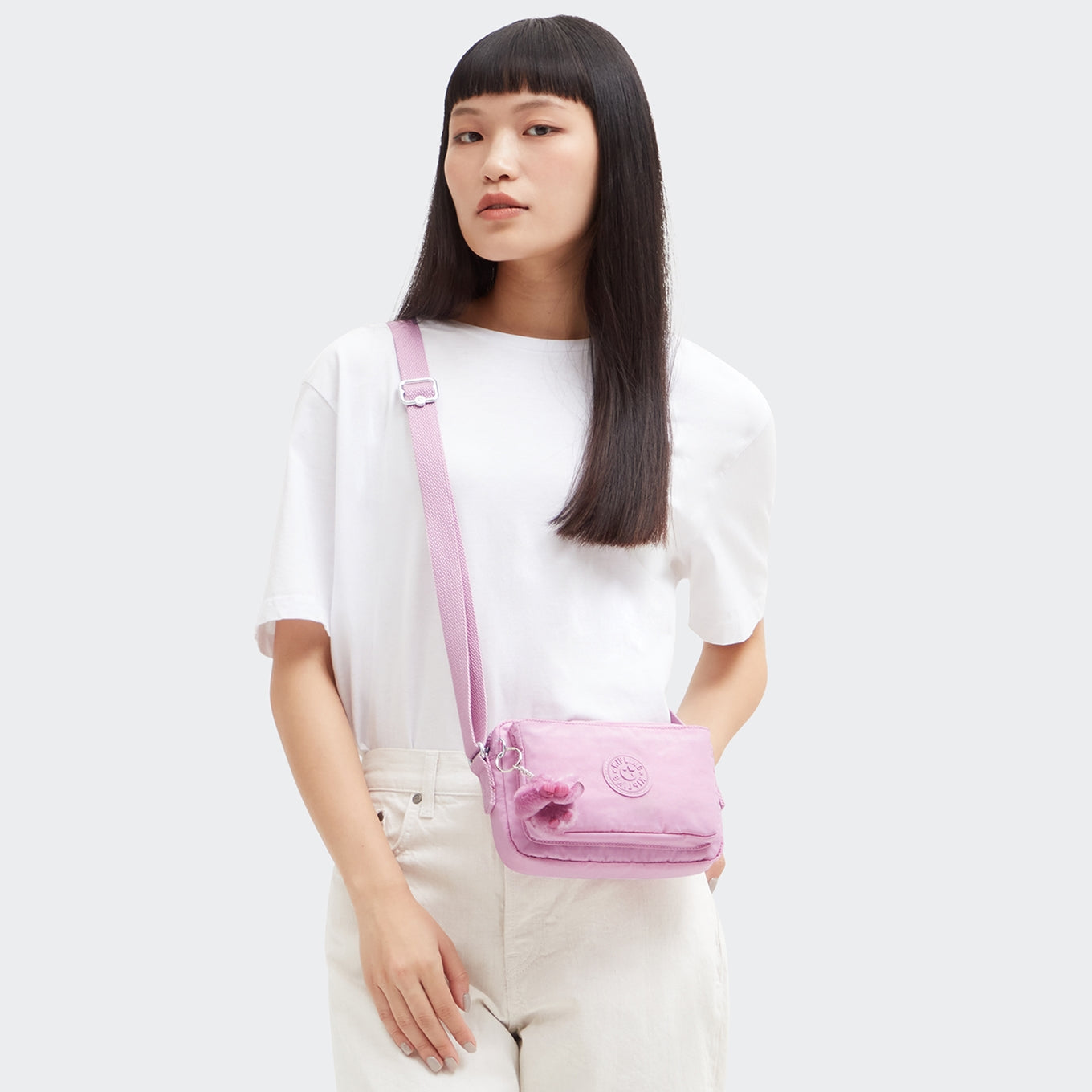 Kipling Abanu blühende rosa Damentasche