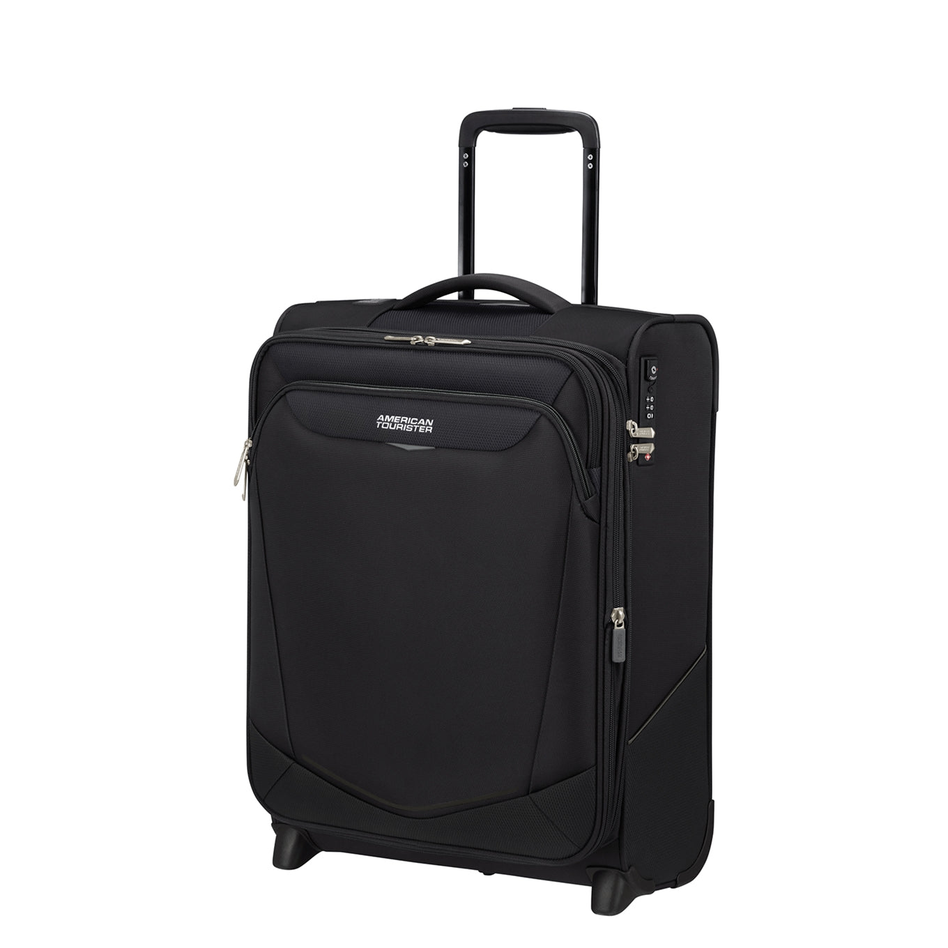 American Tourister Summerride Upright S Exp schwarzer Weichkoffer