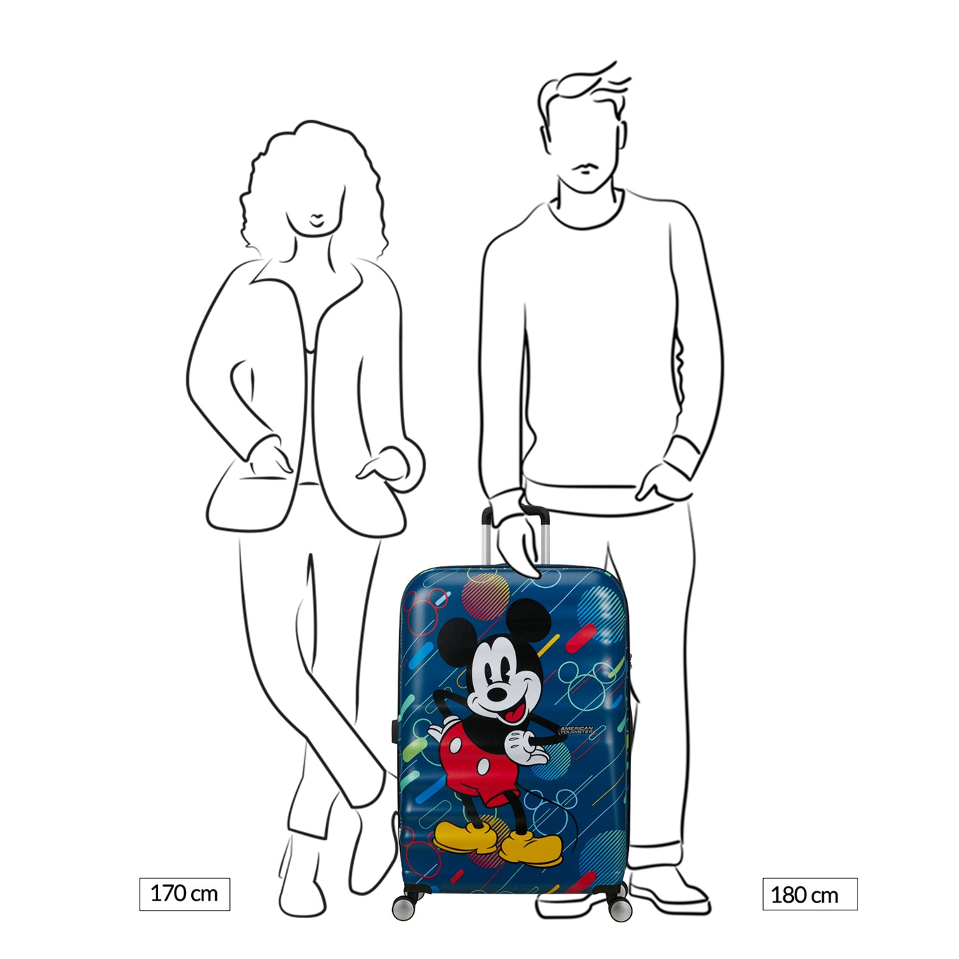 American Tourister Wavebreaker Disney Spinner 77/28 TSA mickey future pop