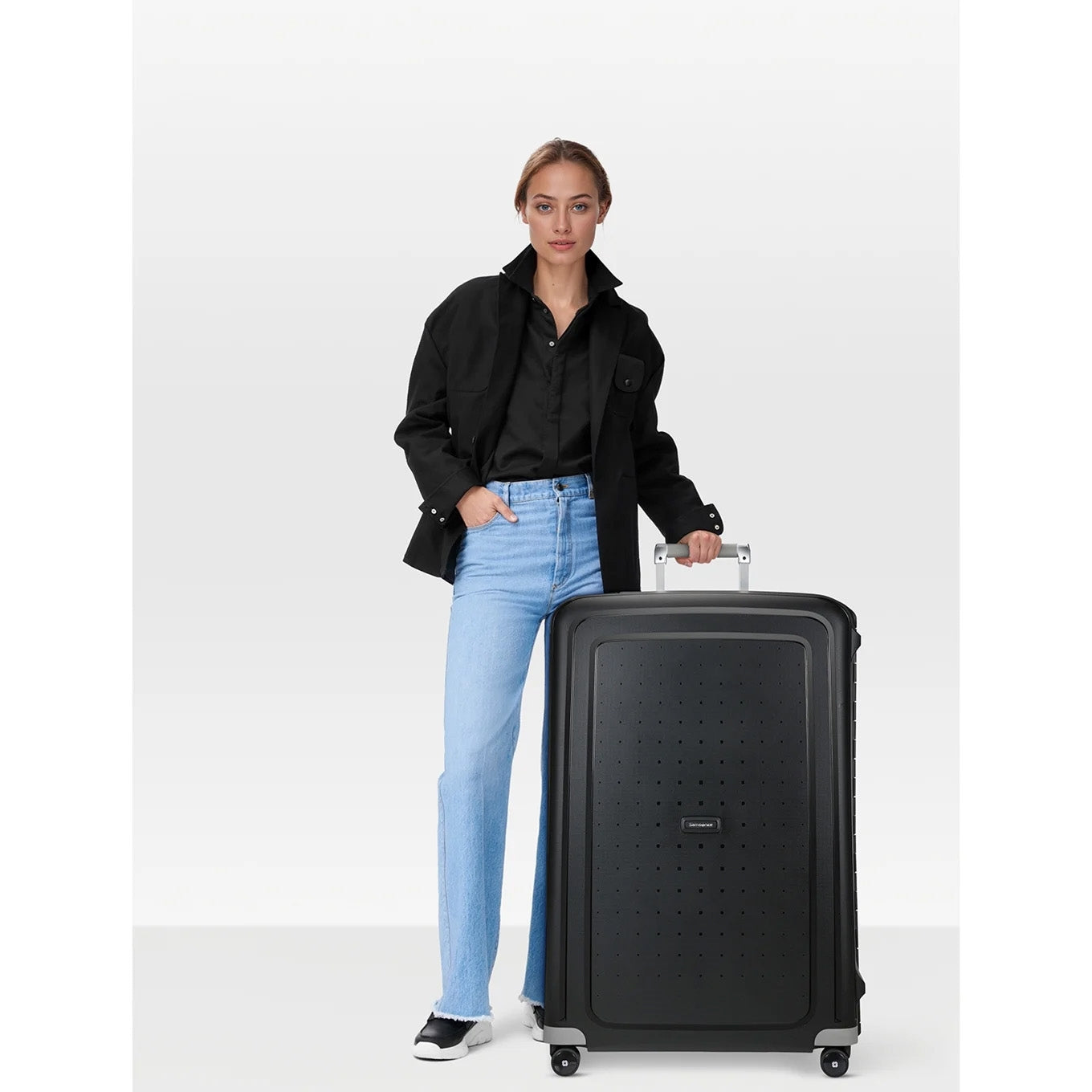 Samsonite S'Cure Spinner 81 schwarzer Hartschalenkoffer