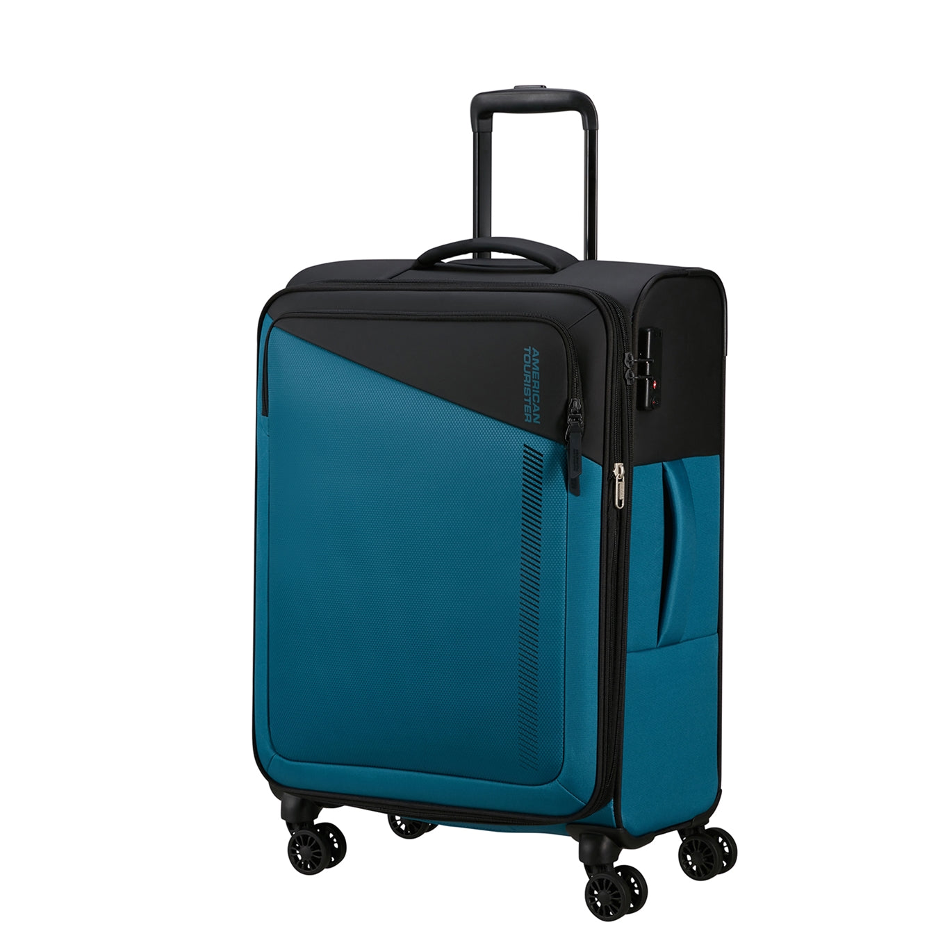 American Tourister Daring Dash Spinner M EXP schwarz/blau Weicher Koffer