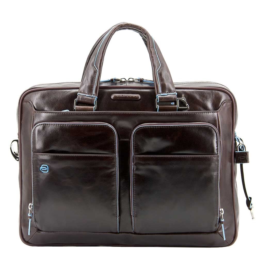 Piquadro Blue Square Organisierte Laptop- und iPad-Hülle braun
