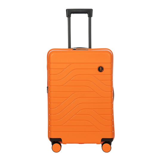 Bric's Ulisse Trolley Erweiterbarer mittlerer orangefarbener Hartschalenkoffer