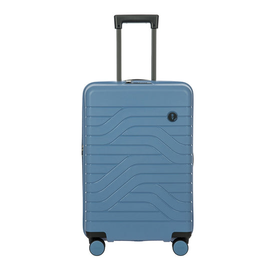 Bric's Ulisse Trolley Erweiterbarer Mittelgrauer blauer Hartschalenkoffer