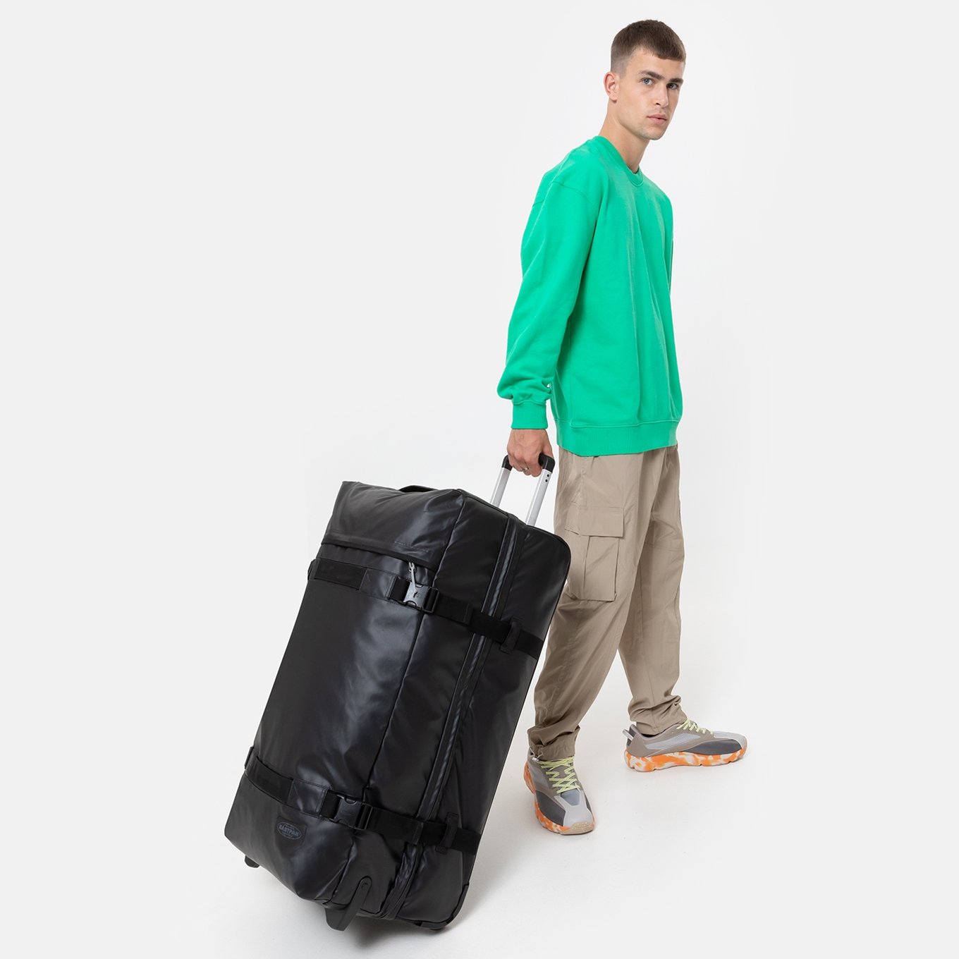 Eastpak Transit'R L tarp black Soft suitcase