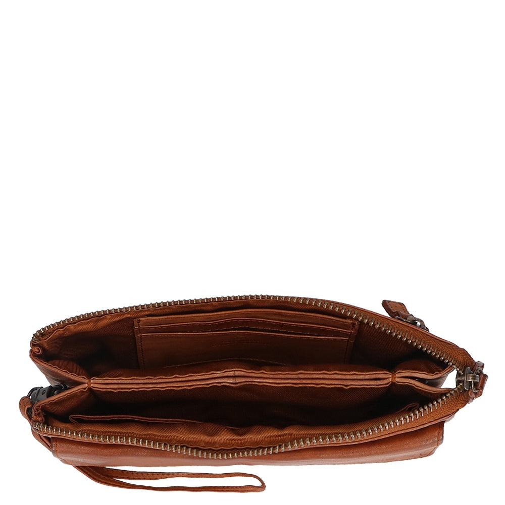 Bear Design Cow Lavato Clutch cognac