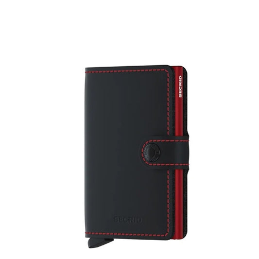 Secrid Miniwallet Wallet Mattschwarz-rote Damenbrieftasche