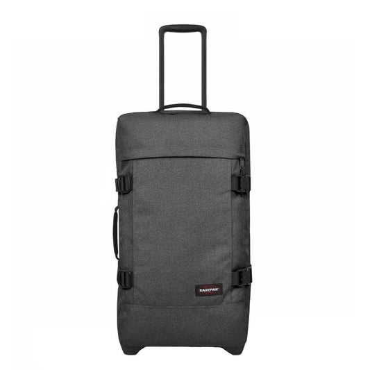 Eastpak Tranverz M schwarze Denim-Trolley-Reisetasche