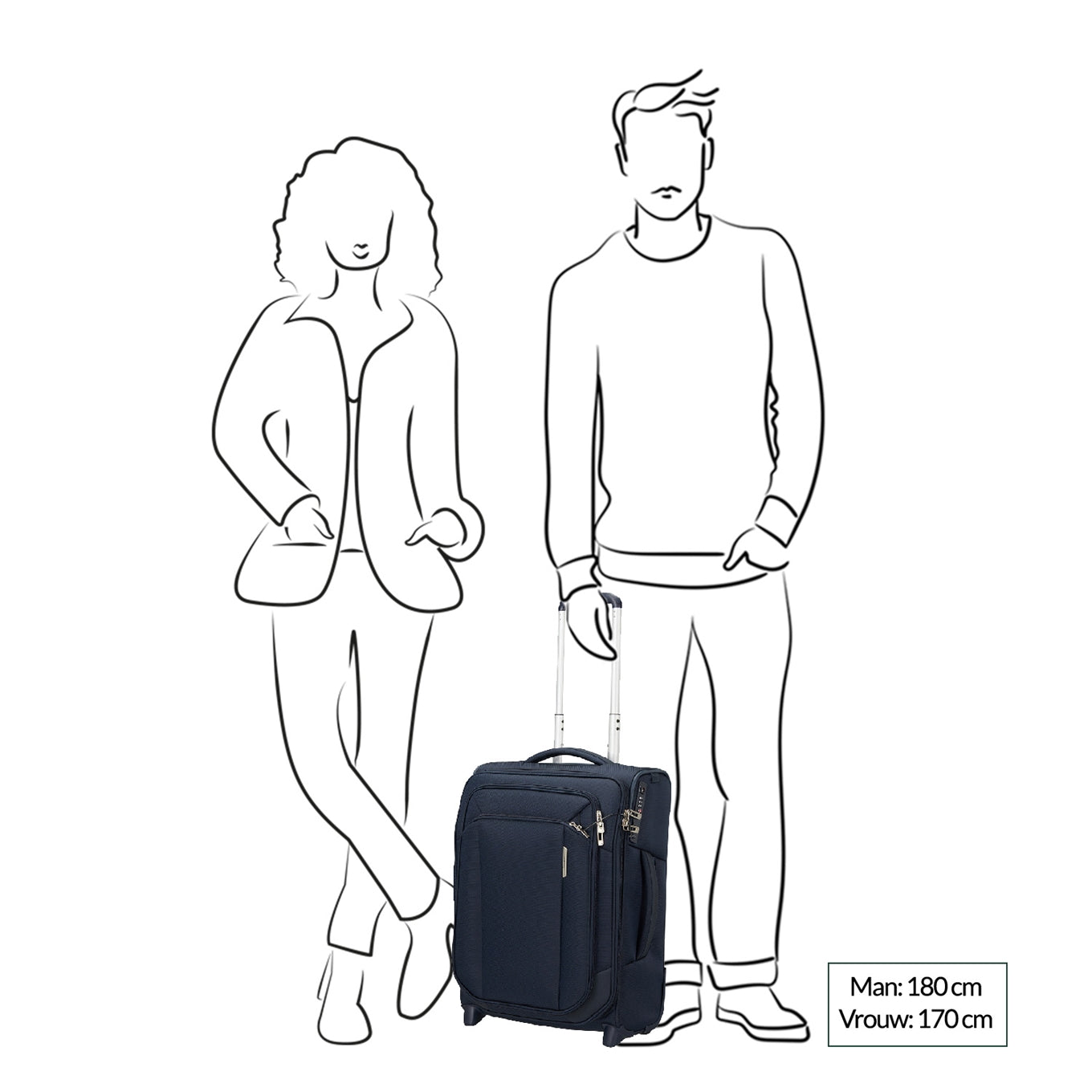 Samsonite Respark Upright 55 Expandable midnight blue
