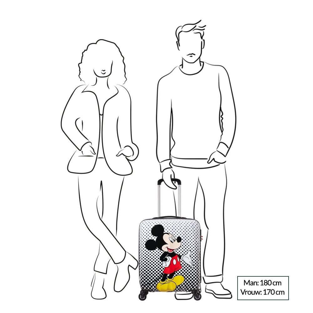 American Tourister Disney Legends Spinner 55 Alfatwist 2.0 mickey mouse polka dot Hard Case