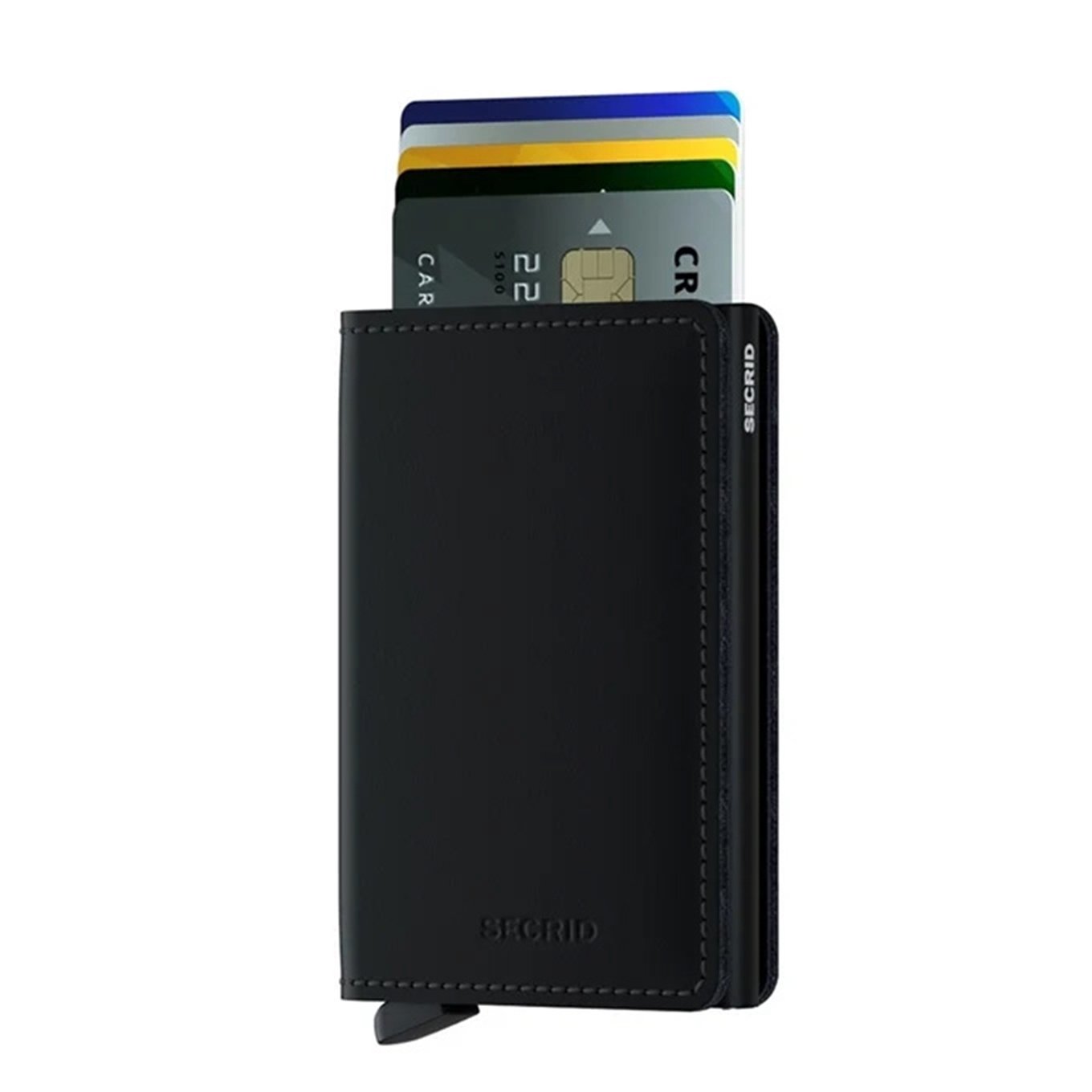 Secrid Slimwallet Wallet Mattschwarze Damenbrieftasche