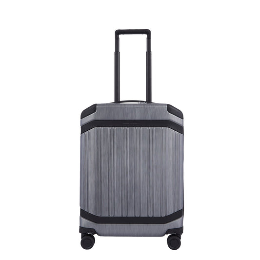 Piquadro PQ-Light Premium Slim Cabin Spinner 55 grau-schwarzes Hartschalenetui