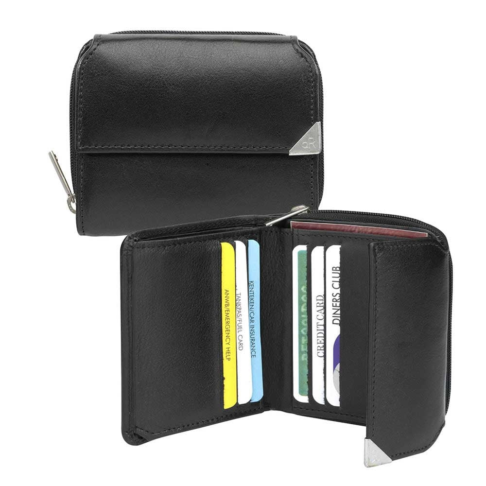 dR Amsterdam Toronto Portemonnee RFID met Rits black
