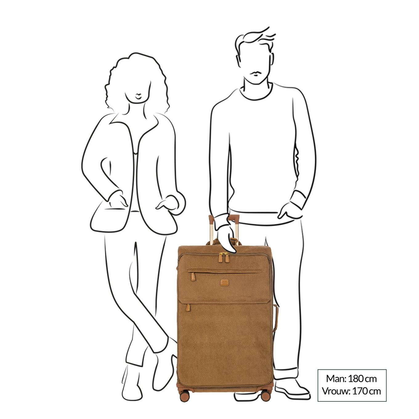 Bric's Life Trolley 77 olive II Weicher Koffer