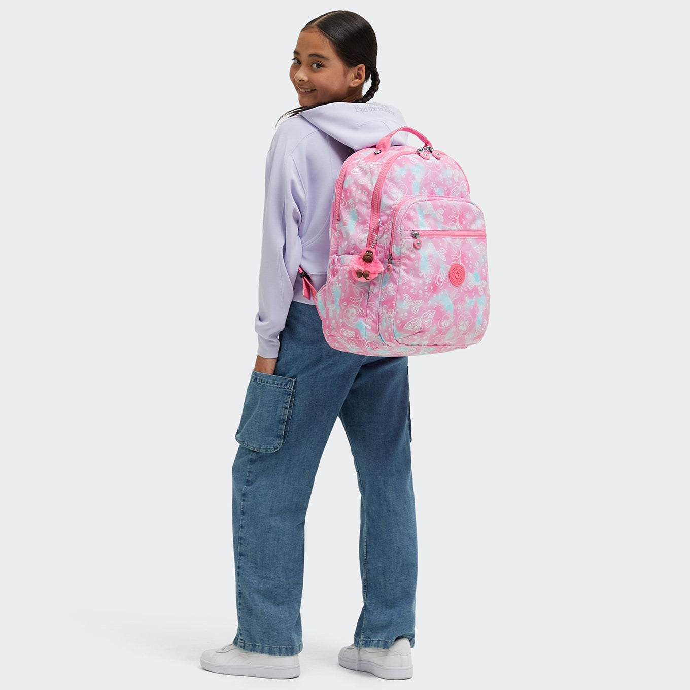 Kipling Seoul Lap Garden Clouds Rucksack