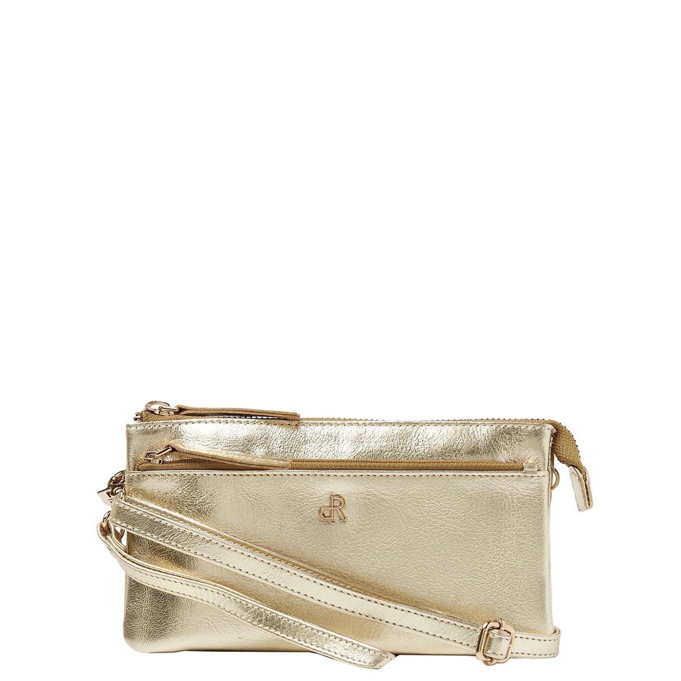 dR Amsterdam Metallics Shoulderbag/Clutch 743731 light gold