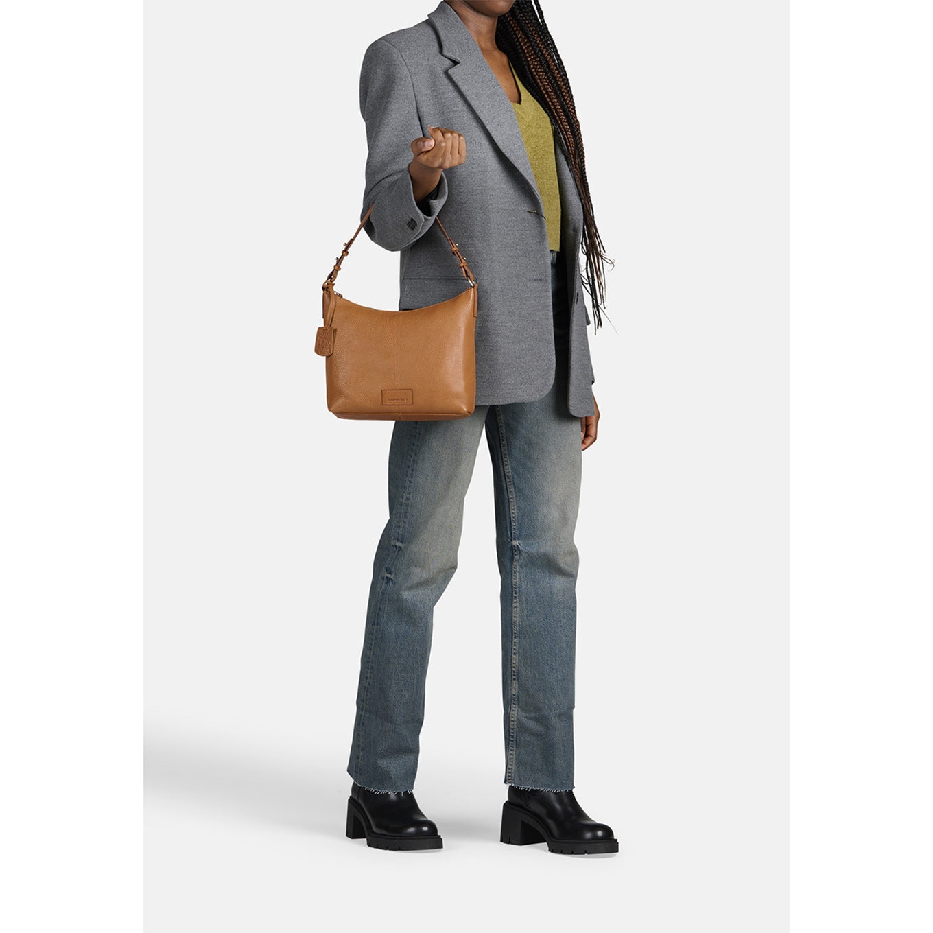 Burkely Soft Skylar Shoulderbag gemütliche cognacfarbene Damentasche