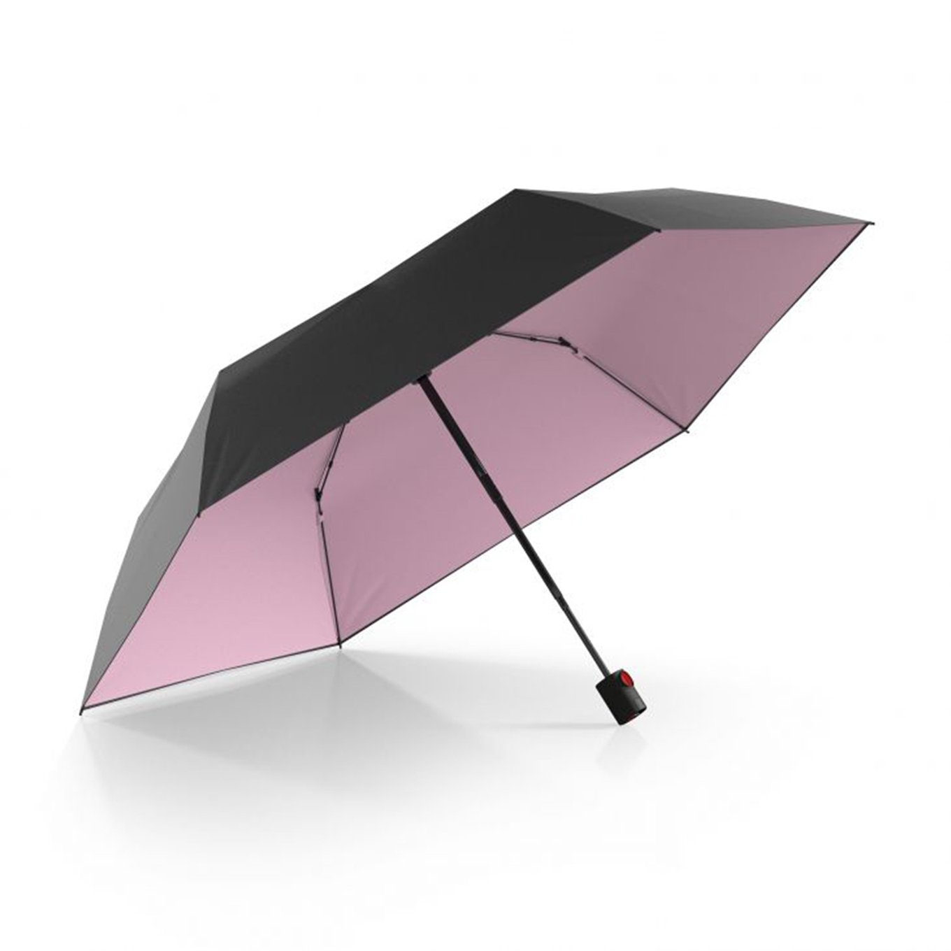Knirps U.200 Ultra Light Duomatic Umbrella UV Protection black with rose coating