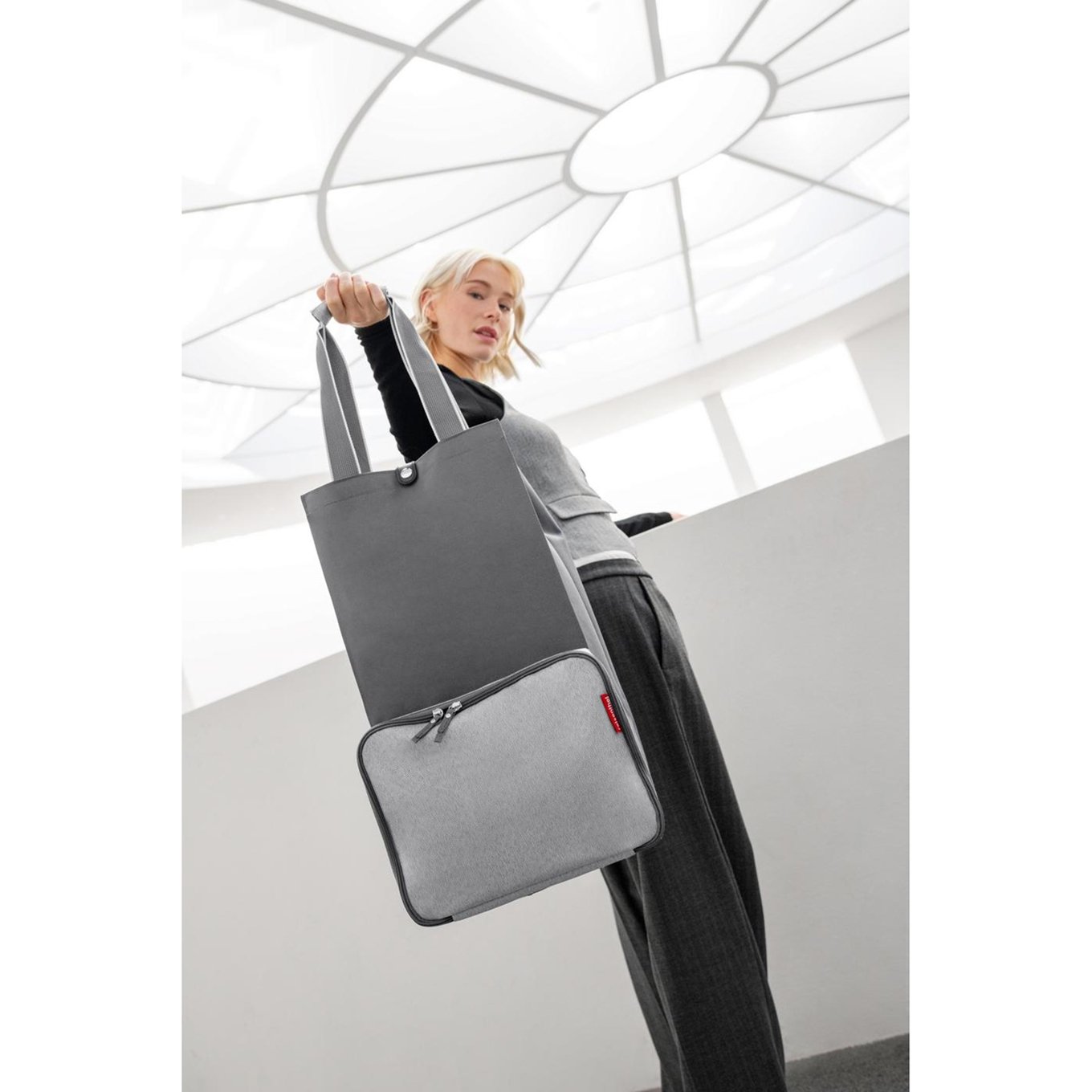 Reisenthel Shopping Foldable Trolley herringbone grey