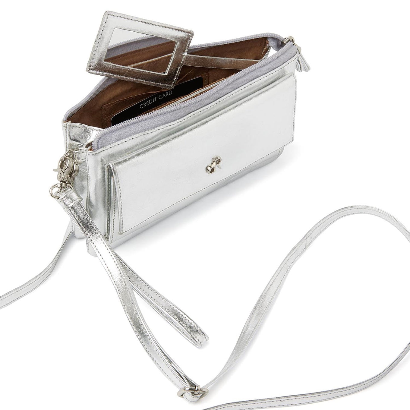 dR Amsterdam Metallics Shoulderbag - Clutch I silver