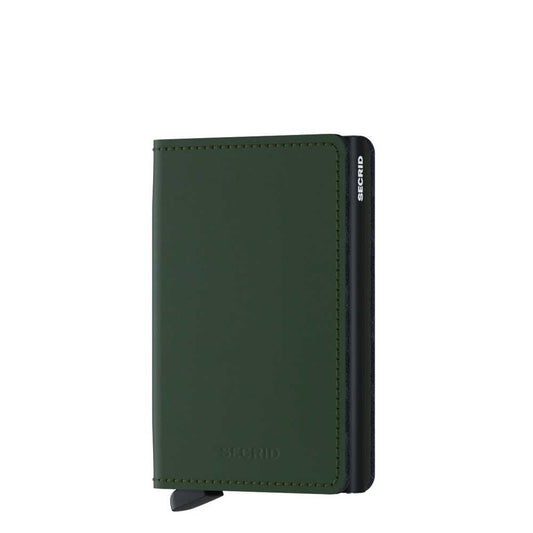 Secrid Slimwallet Wallet Mattgrün und schwarz Damenbrieftasche