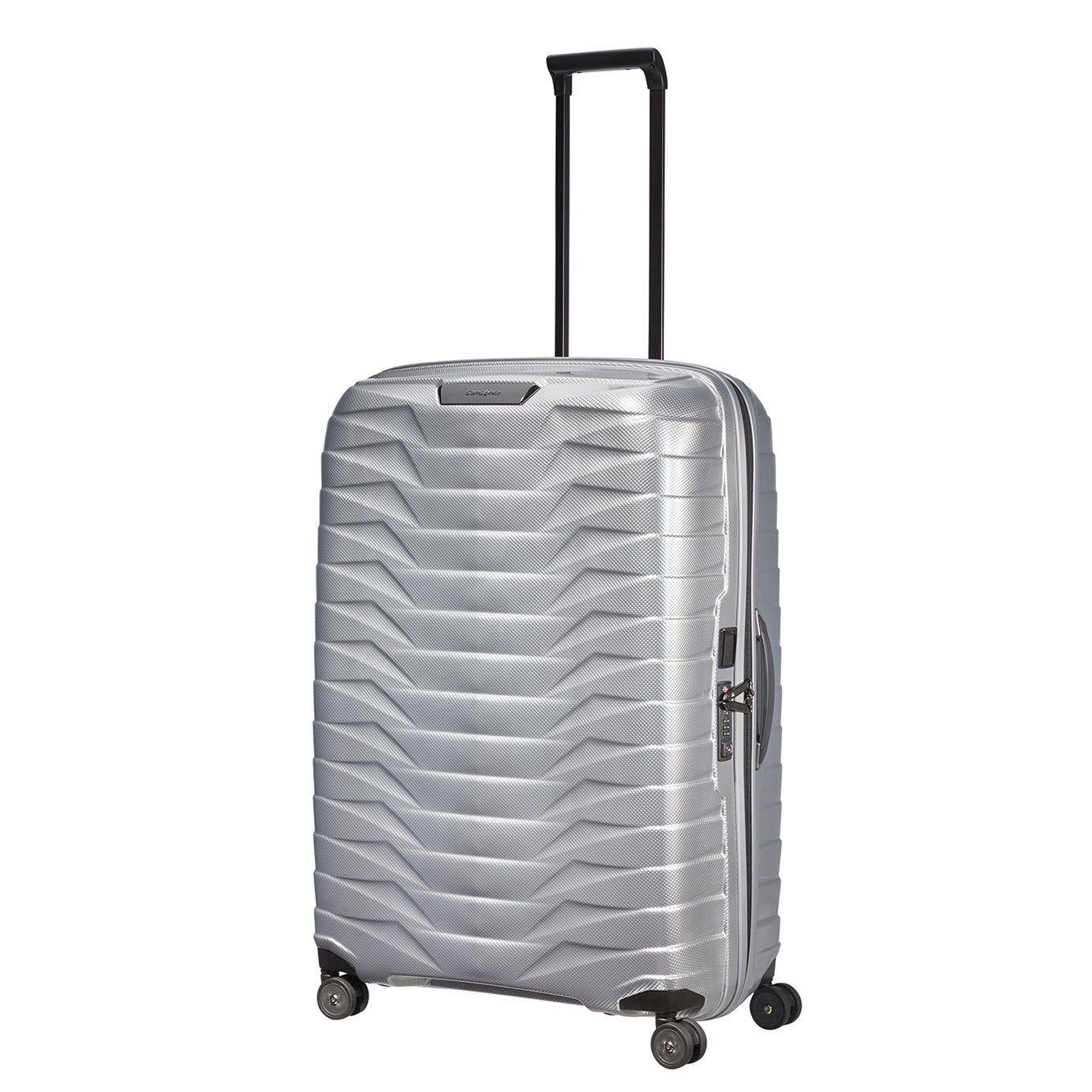 Samsonite Proxis Spinner 81 silbernes Hartschalenetui