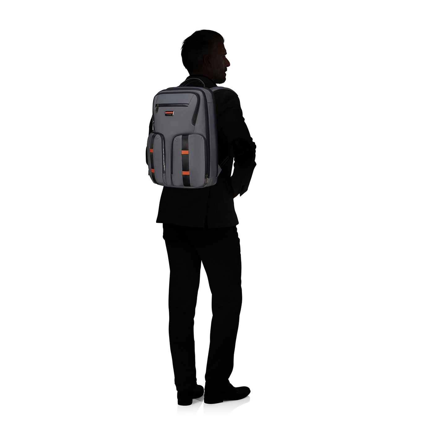 Samsonite Urban-Eye Rucksack 15,6" 2 Taschen grau/cognacfarbener Rucksack