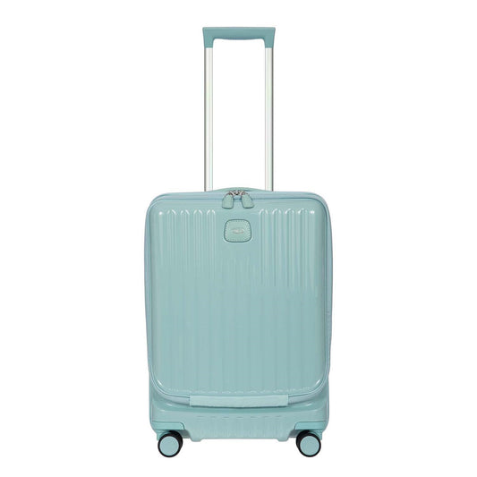 Bric's Positano Kabinentrolley 55 mit Tasche, hellblauer Hartschalenkoffer