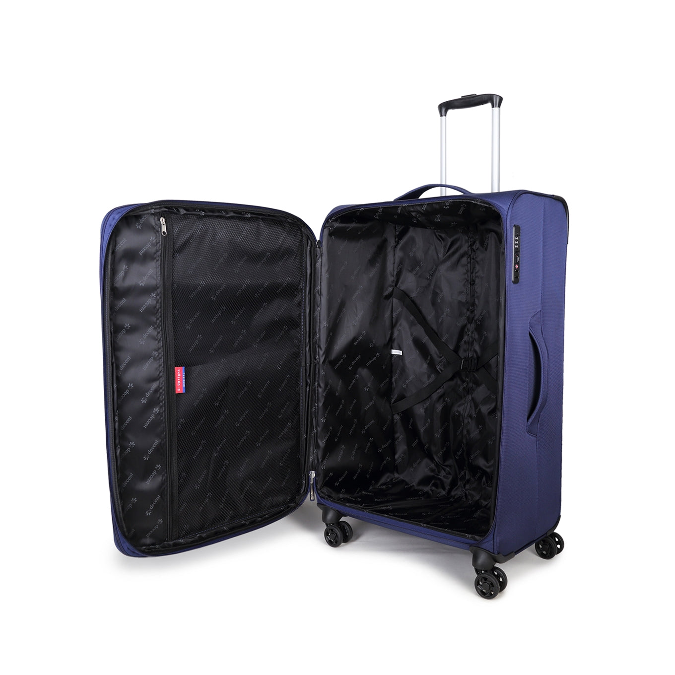 Decent D-Upright Trolley 76 dark blue Soft suitcase