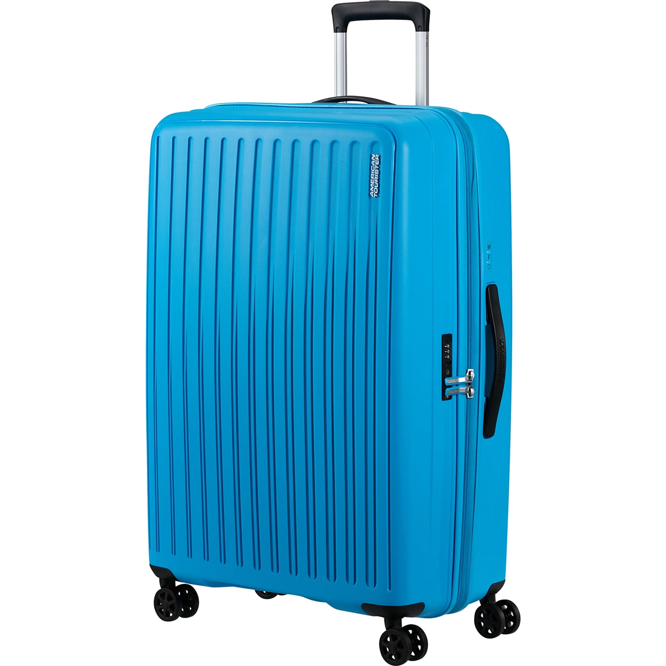 American Tourister Rejoy Spinner 77/28 TSA azurblauer Hartschalenkoffer