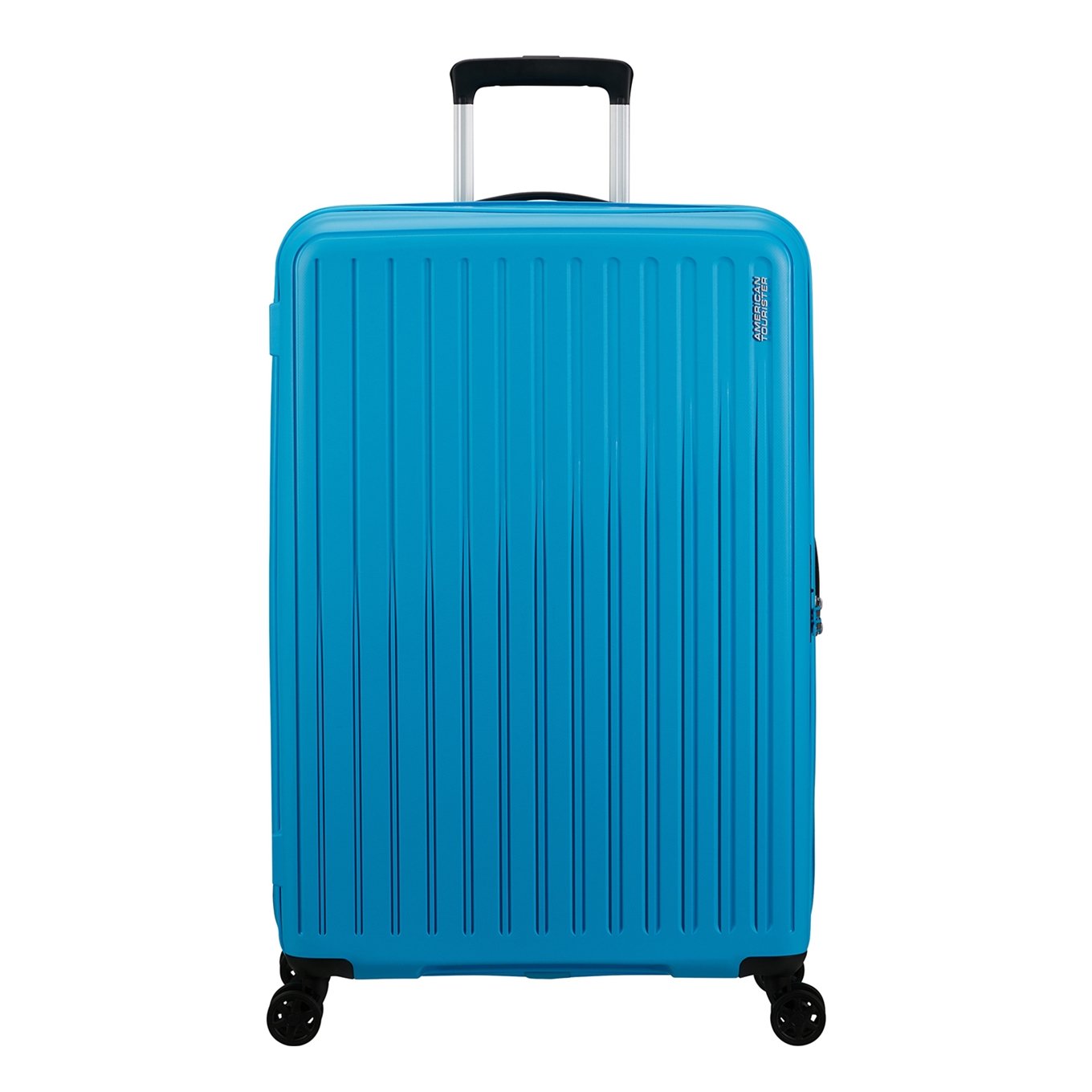American Tourister Rejoy Spinner 77/28 TSA azurblauer Hartschalenkoffer
