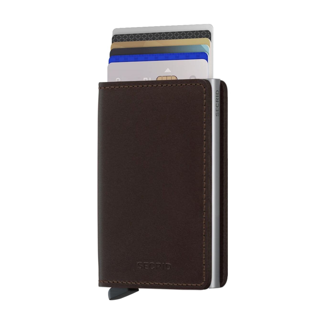 Secrid Slimwallet Wallet Original dunkelbraune Damenbrieftasche