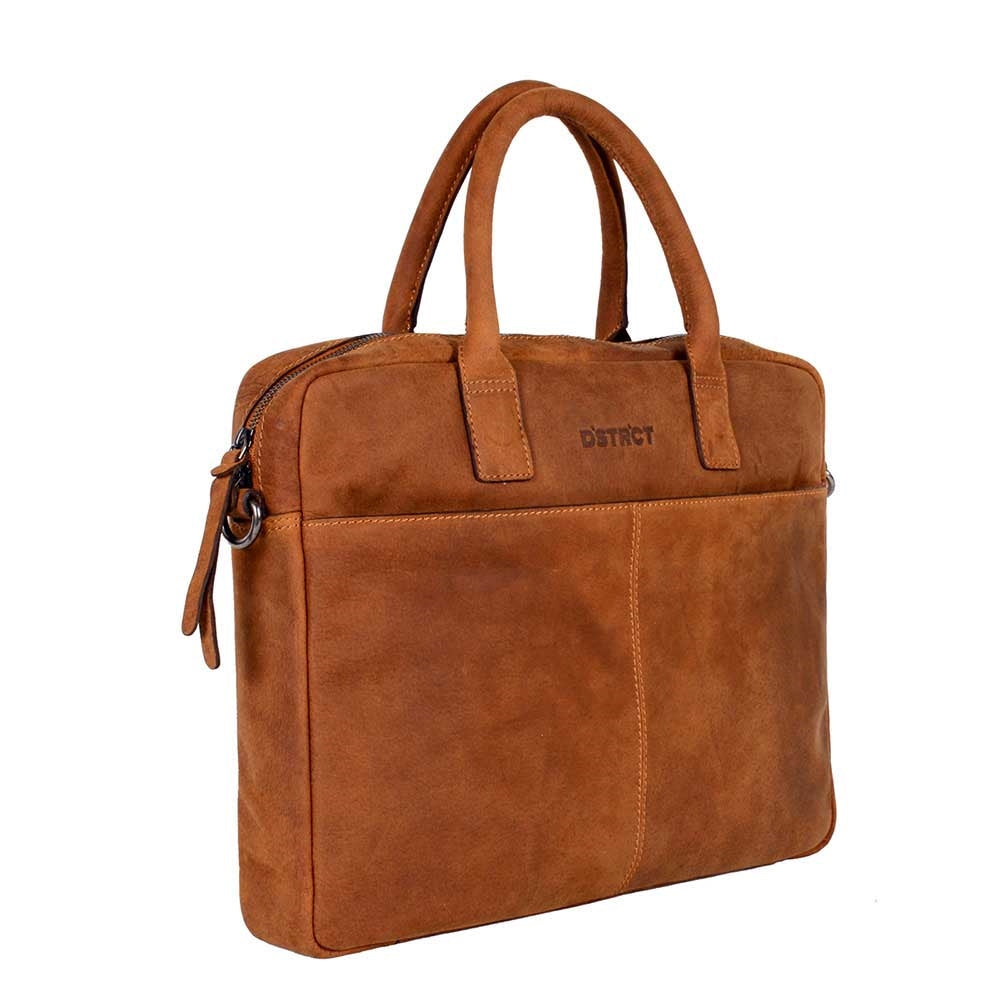 DSTRCT Wall Street Laptop bag 14" cognac
