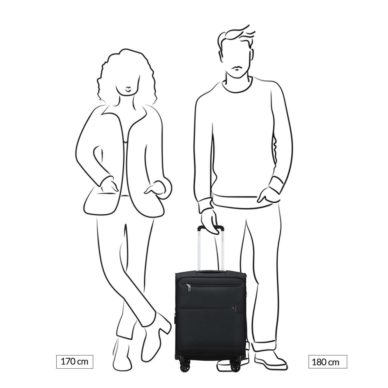 Samsonite Urbify Spinner 55 Exp schwarz Softcase