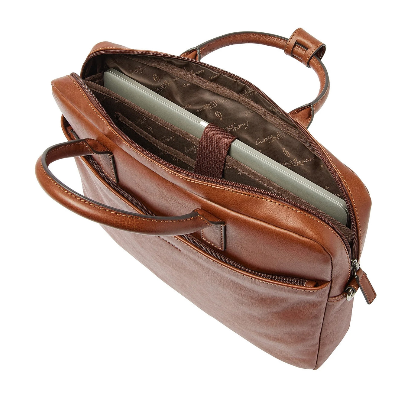 Castelijn & Beerens Laptop Shoulderbag 15.6" light brown