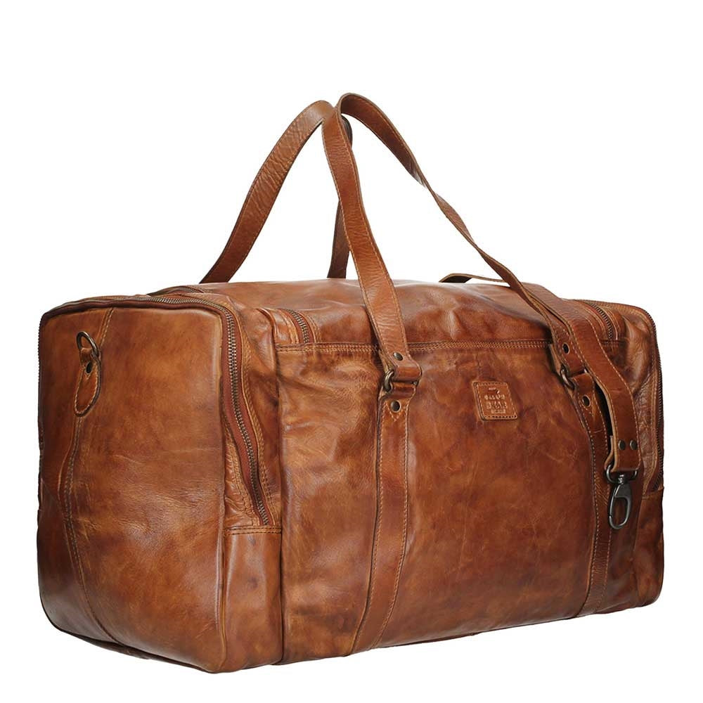 Bear Design Cow Lavato Weekendtas cognac