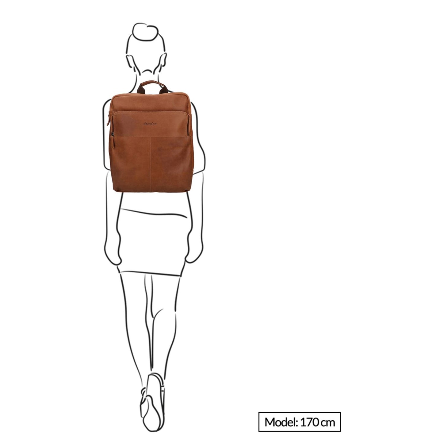 DSTRCT Limited Rugtas 15.6'' Laptoptas cognac