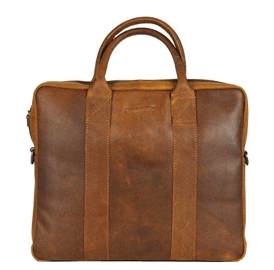 DSTRCT Limited Single Zip 14'' Laptoptas cognac