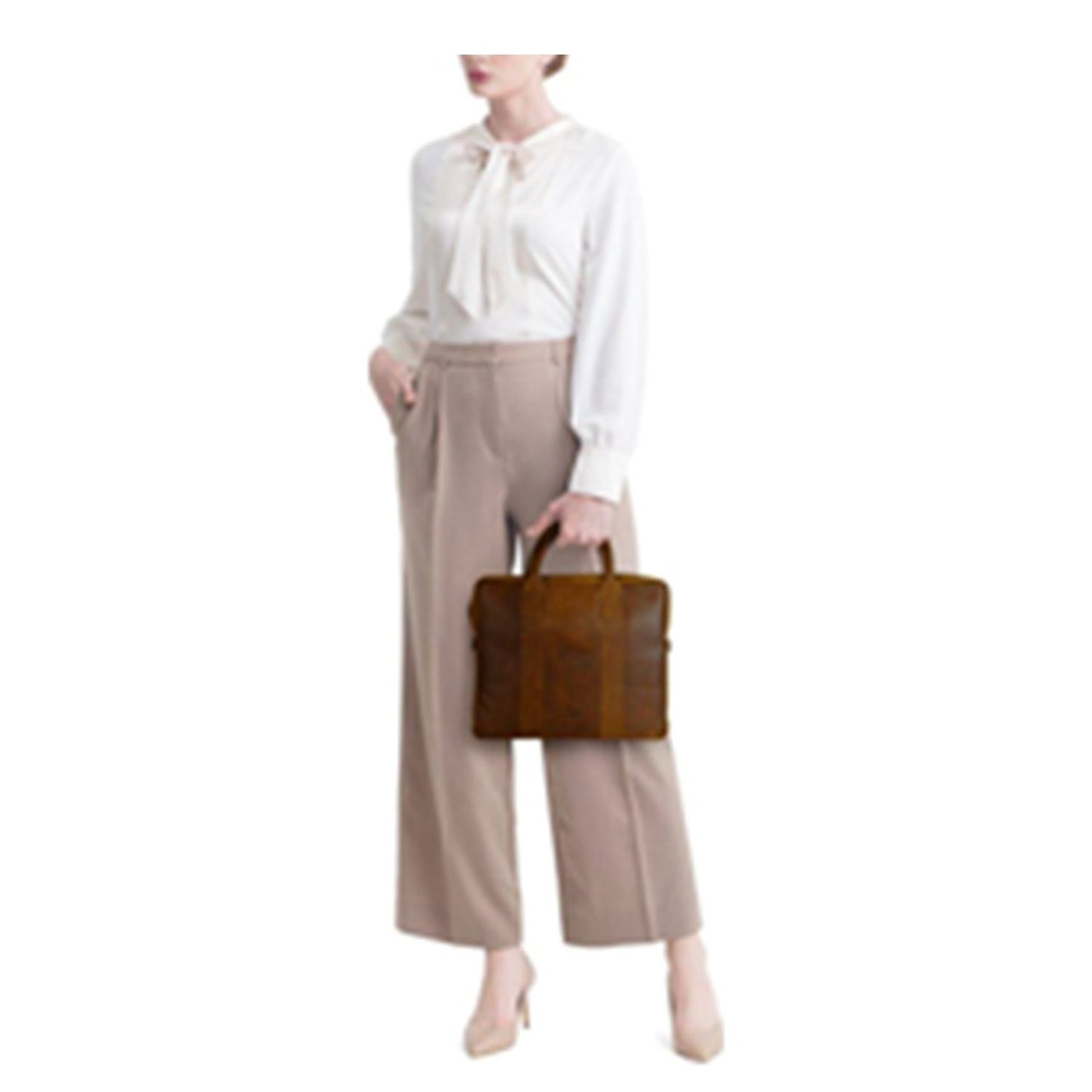 DSTRCT Limited Single Zip 14'' Laptoptas cognac