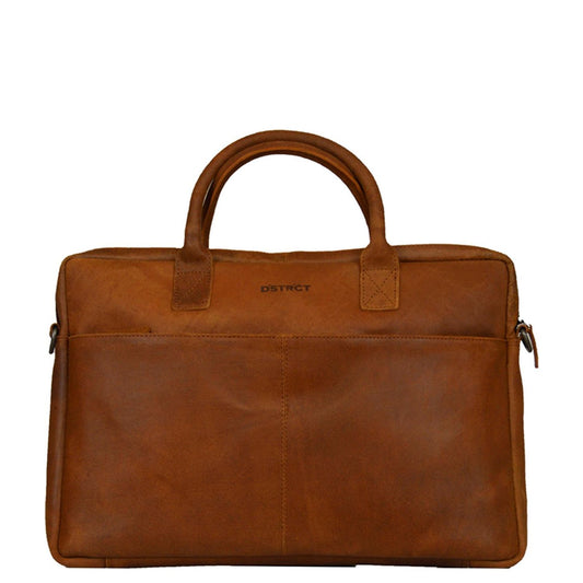 DSTRCT Limited Laptoptas 17'' cognac