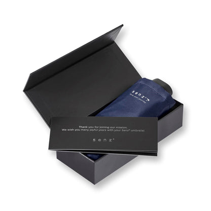 Senz Micro Manual Opvouwbare Stormparaplu midnight blue