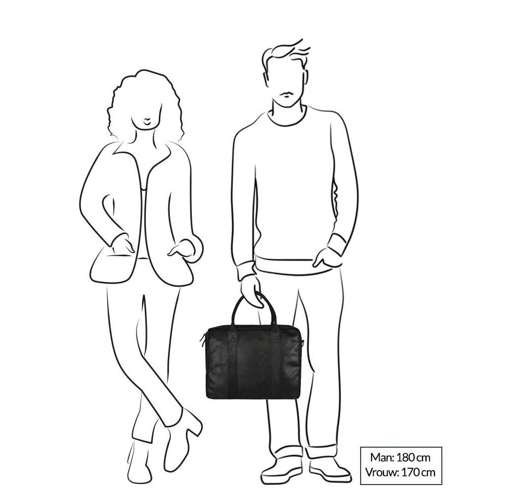 DSTRCT Main Street Workingbag 15.6'' cognac