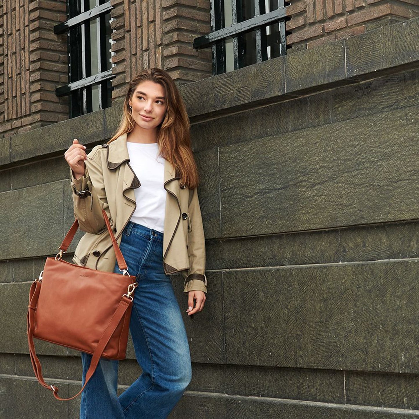 Plevier Millau Dames Laptoptas 15.6" cognac