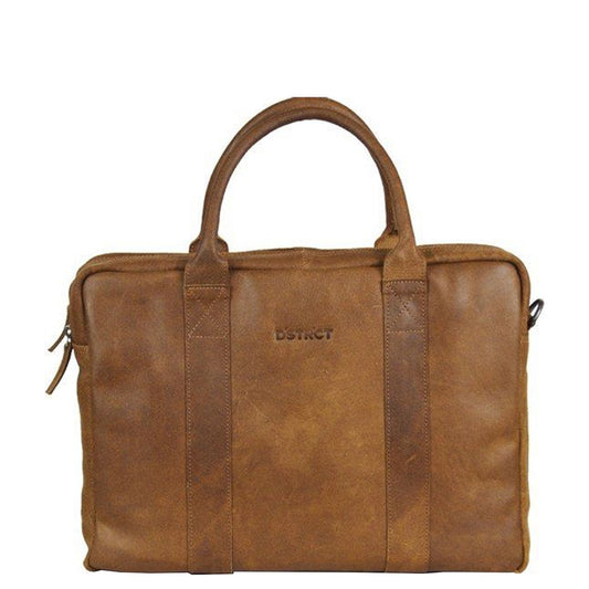 DSTRCT Limited Double Zip 15'' Laptoptas cognac