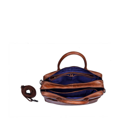 DSTRCT Limited Double Zip 15'' Laptoptas cognac